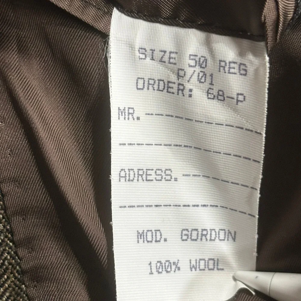 Jos A Bank‎ Gordon Wool Blazer Mens 50R Brown Herringbone Signature Sport Coat